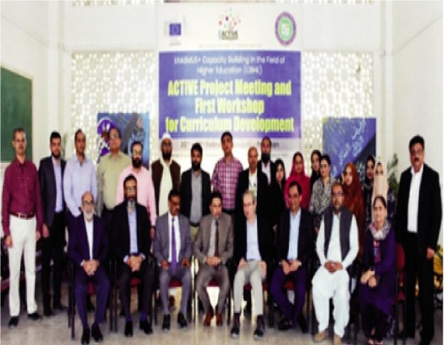 Consortium Partners of ACTIVE Climate Action Project meet at SSUET Karachi Addressing climate change resilience, employing ICT to combat issues.